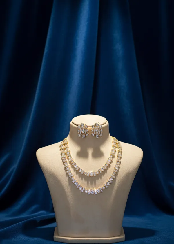 Sliver_Brass_Necklace_Set_For_Women